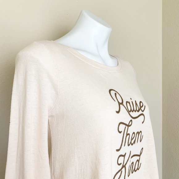 ❌SOLD❌ Mi Ami | Women's "Raise Them Kind" Graphic Crop Shirt | Size: XS - Picture 3 of 8